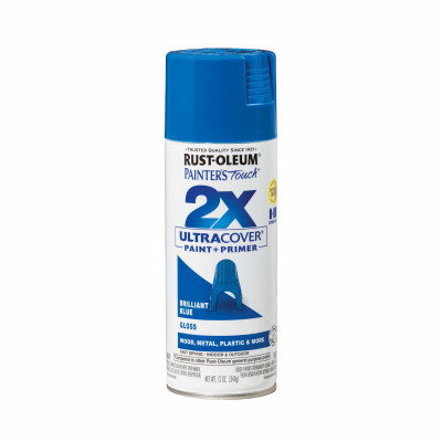Painter's Touch 2X Spray Paint, Gloss Brilliant Blue, 12 oz.