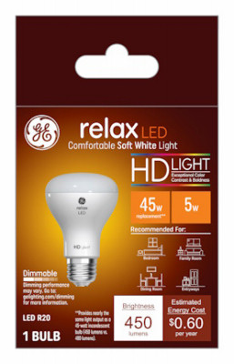 LED Relax HD Bulb, R20, Soft White, 450 Lumens, 5 Watt
