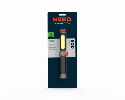 Big Larry Rechargeable Flashlight & Work Light, 7 Modes, 600 Lumen