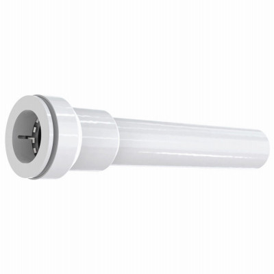 Insta-Plumb Push-Fit Bathroom Sink Extension Tube, White, 1-1/4 x 8 In.