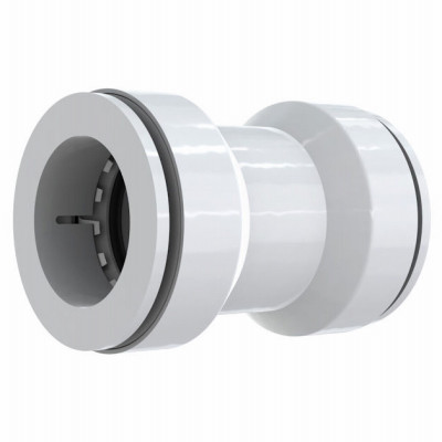 Straight Coupling, White, 1-1/2 In.