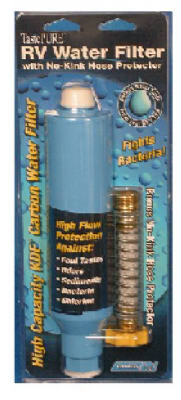 RV Water Filter With Flexible Hose Protector