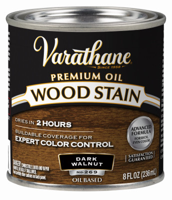 Dark Walnut Premium Oil-Based Interior Wood Stain, 1/2-Pt.