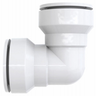Insta-Plumb 90-Degree Coupling, White, 1-1/2 In.