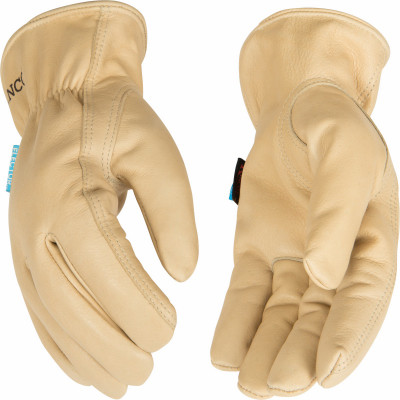 Hydroflector Leather Driver Gloves, Water Resistant, Men's L