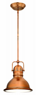 LED Mini Pendant Light, Dimmable, Washed Copper, 9-Watt