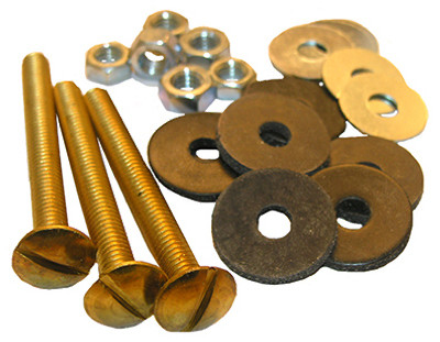 Toilet Tank-to-Bowl Kit, Brass, 5/16 x 3 In.