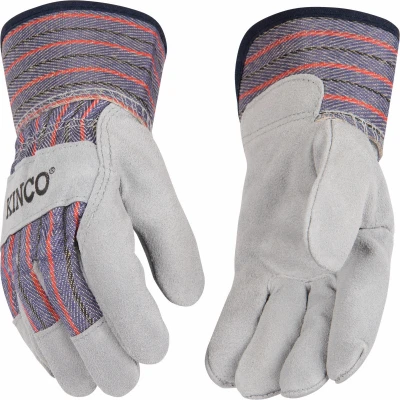 Suede Cowhide Palm Gloves, Gray, Children's S