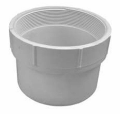 Schedule 40 DWV Cleanout Adapter, Spigot x FIP, 6 In.