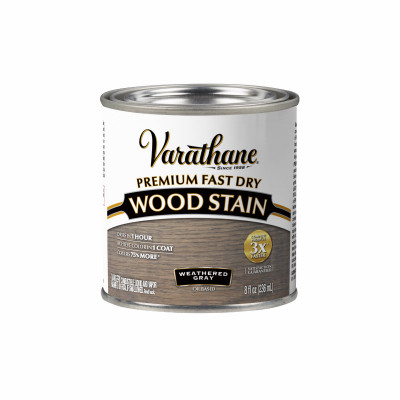 Fast Dry Interior Wood Stain, Oil-Based, Weathered Gray, 1/2-Pint