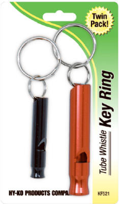 Tube Whistle Key Ring, Assorted, 2-Pk. (5 pieces)