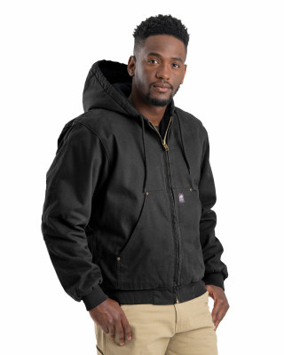 2XL BLK Hooded Jacket