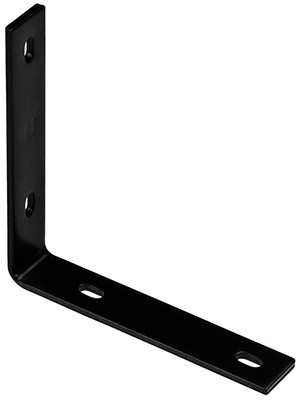 Corner Brace, Black Steel, 8-1/4 In.