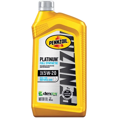 Platinum Motor Oil, Synthetic, 5W-20, 1 Qt.