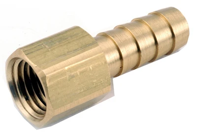 Barb Inset, Lead Free Brass, 1/4 Hose ID x 3/8 In. FPT (5 pieces)