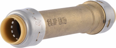 Push-Fit  Slip Pipe Coupling, Lead Free, 1/2 x 1/2 In.
