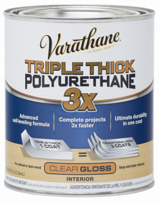 Triple Thick Polyurethane Wood Finish, Gloss, Qt.