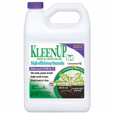 KleenUP he Weed & Grass Killer High Efficiency Formula, Fast-Acting Formula Kills Weeds & Roots, 128 oz. Concentrate