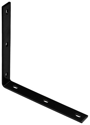 Corner Brace, Black Steel, 12-1/4 In.
