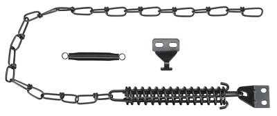 Spring & Chain Door Stop, Black