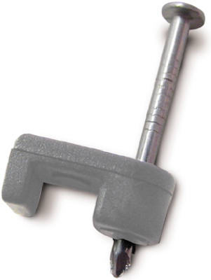 Coaxial Cable Staple, Gray, 7/16-In., 15-Pk.