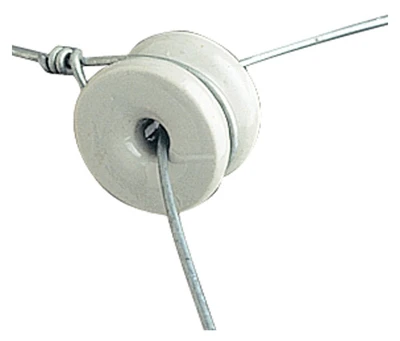 Electric Fence Insulator, Porcelain Doughnut, 1.5-In., 10-Pk.