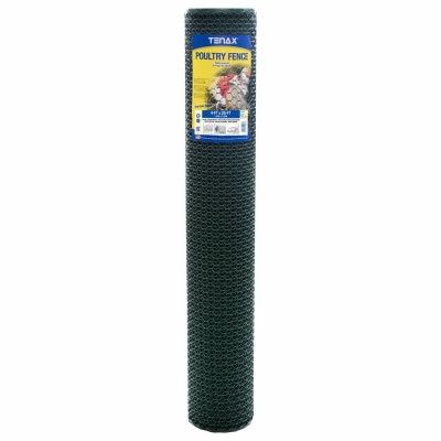 Tenax 4 Ft. x 25 Ft. Green High Density Polyethylene Poultry Fence