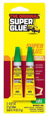 Super Glue Gel, 2 Gram Tubes, 2-Pk. (12 pieces)