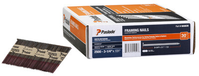 Collated Framing Nails, 30 Degree, 3-1/4 x .131 In., 2,500-Ct.