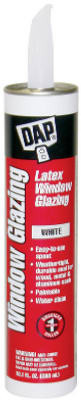 Latex Window Glazing Compound, White, 10.5-oz.