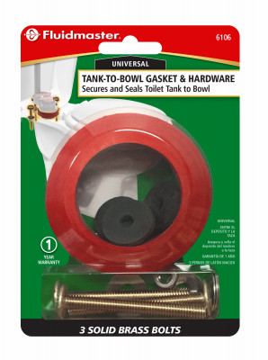 Tank-To-Bowl Gasket & 3 Bolts, 3 In.