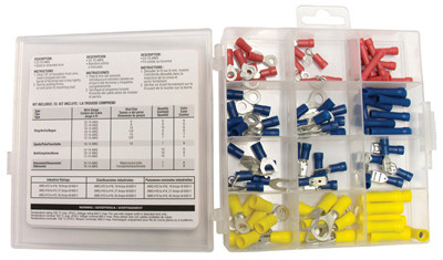Electrical Terminal Connector Kit, 100-Pc.