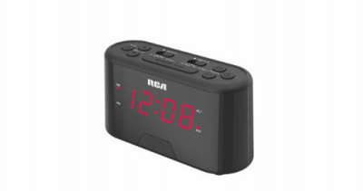Dual Wake Clock Radio, Black