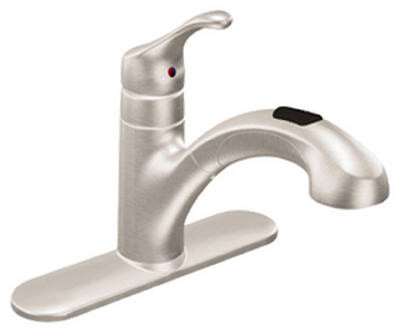 Renzo 1-Handle Kitchen Faucet With Pull-Out Spout, Stainless Steel