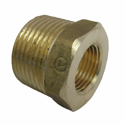 3/4 In. Male x 3/8 In. FPT Brass Reducing Hex Bushing, Lead Free