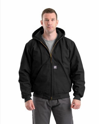 2XL BLK Hooded Work Jkt