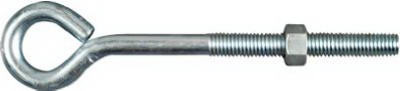 Eye Bolt, Zinc, 1/2 x 8 In.