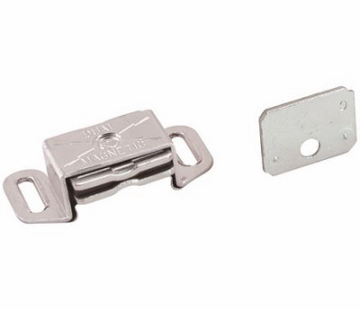 Magnetic Cabinet Catch, Aluminum, 2-3/16 in.