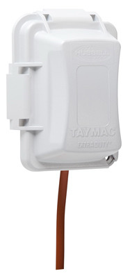 1 Gang Standard Outlet Cover, White Poly