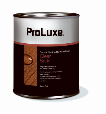 Resin Enhanced Door & Window Finish, Clear Satin, Dark Oak, 1-Quart