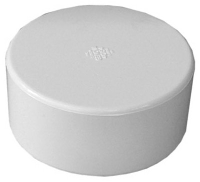 PVC Pipe Fitting, PVC Cap, 3 In.