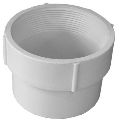 PVC Pipe Female Adapter, Hub x Female Iron Pipe,4 In.