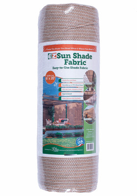 Sun Shade Cloth, Tan, 6 x 20 Ft.