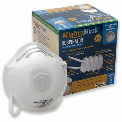 N95 Respirator With Valve, One Size Fits Most, 10-Pk.