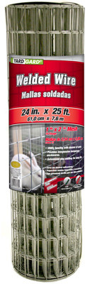 Galvanized Welded Wire Fence, 2 x 1-In. Mesh, 24-In. x 25-Ft.