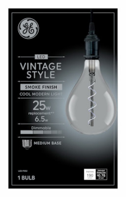 LED Modern Light Bulb, PS52, Smoke, 190 Lumens, 6.5 Watt