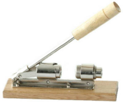 Pecan Nut Cracker, Nickel-Plated Steel/Wood Base