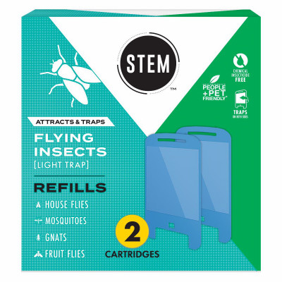 STEM Light Trap Refills, Attracts and Traps Flying Insects, [Includes 2 Refills]
