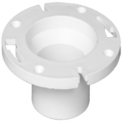 Schedule 40 DWV Street Closet Flange, Pop Top, 4 x 3 In. Spigot