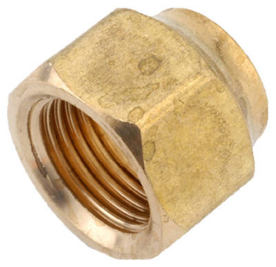 Brass Flare Refrigerator Nut, Short Forged, Lead Free, 1/4 In. (10 pieces)